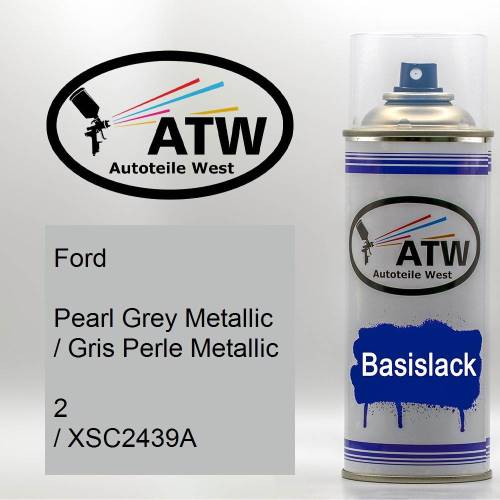 Ford, Pearl Grey Metallic / Gris Perle Metallic, 2 / XSC2439A: 400ml Sprühdose, von ATW Autoteile West.